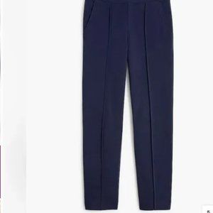 J. Crew Pintuck Women's SP Small Petite Sweatpants Navy Blue Pockets Pants